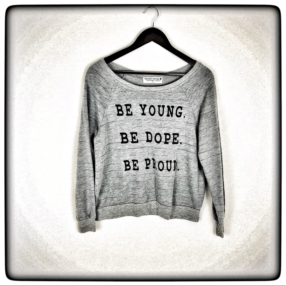 Project Social Womens Large Pullover Gray